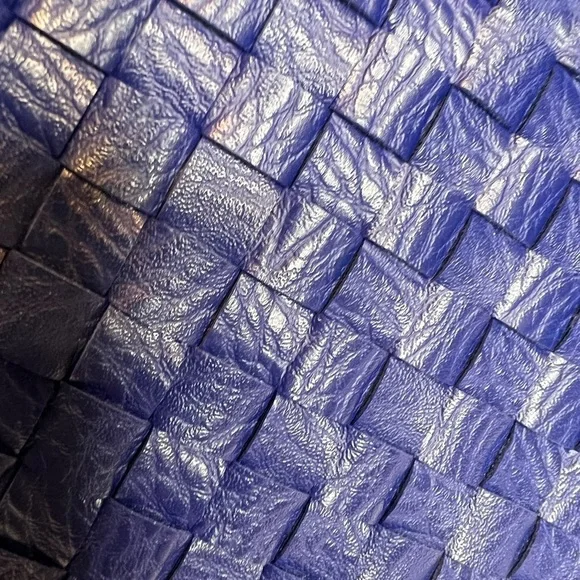 CLARKS ROYAL BLUE LEATHER WOVEN CROSSBODY - Picture 12 of 12